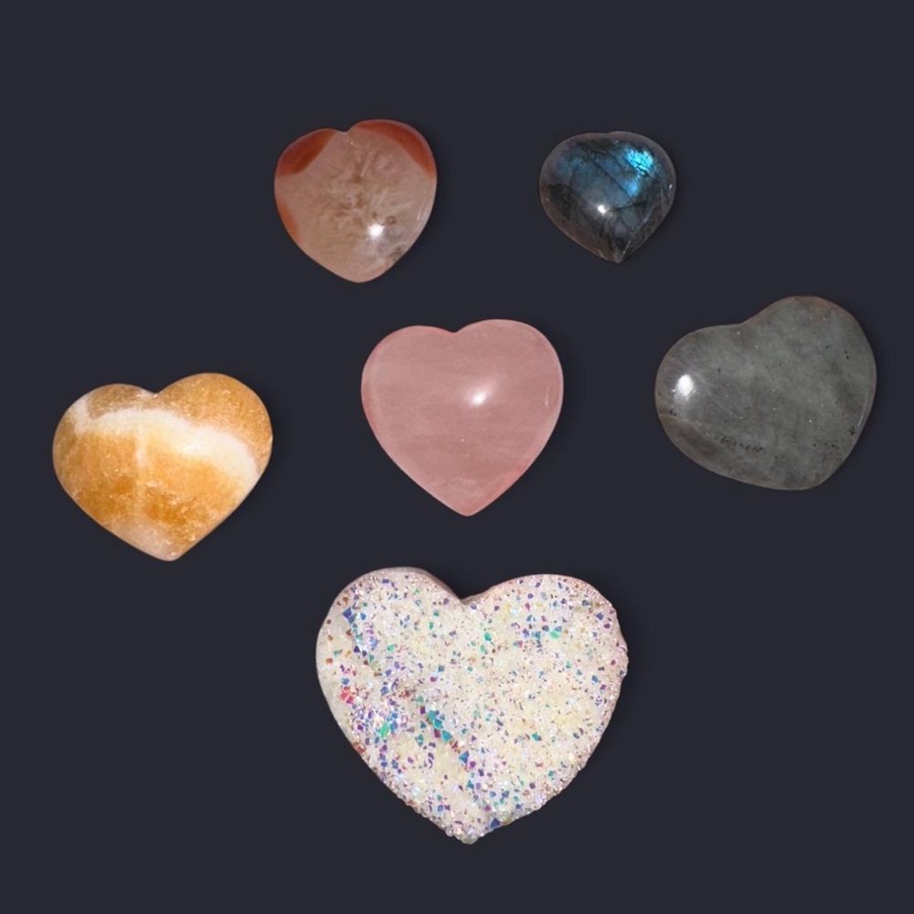 Heart crystal bundle